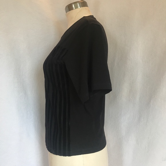 Alexander Wang flocked black velvet sh sl tshirt - Picture 3 of 7